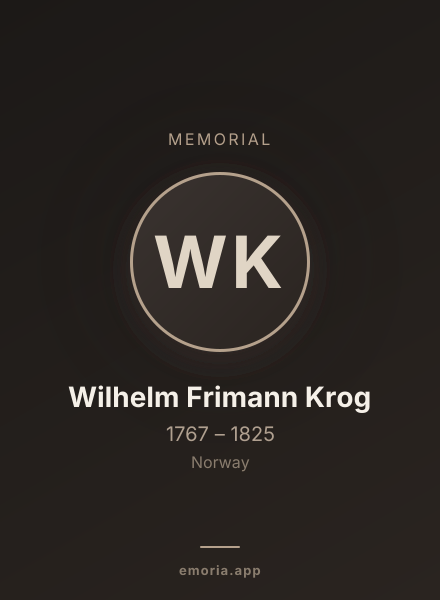 Memorial portrait of Wilhelm Frimann Krog