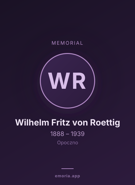 Memorial portrait of Wilhelm Fritz von Roettig