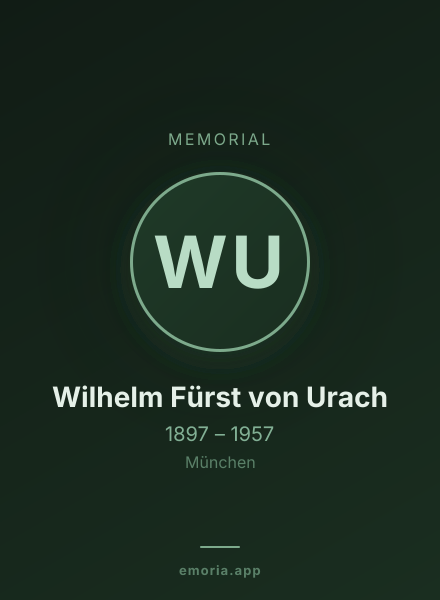 Memorial portrait of Wilhelm Fürst von Urach