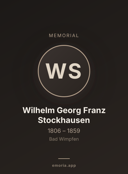 Memorial portrait of Wilhelm Georg Franz Stockhausen