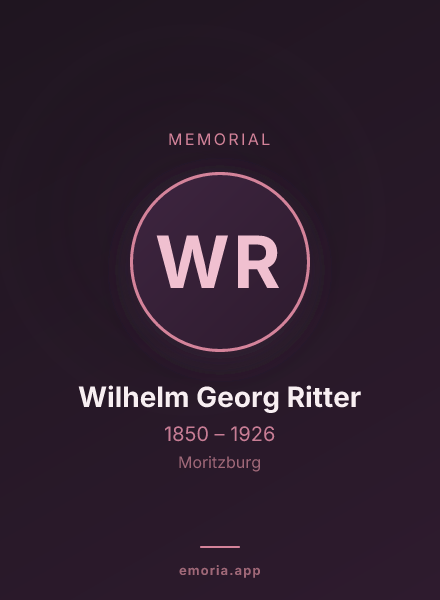 Memorial portrait of Wilhelm Georg Ritter