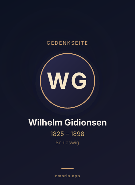 Gedenkportrait von Wilhelm Gidionsen