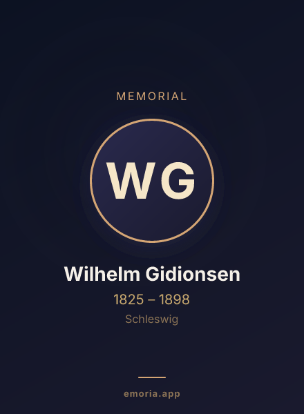 Memorial portrait of Wilhelm Gidionsen