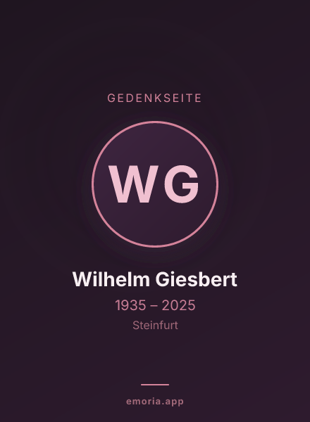 Gedenkportrait von Wilhelm Giesbert