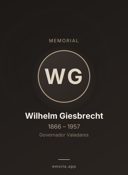 Memorial portrait of Wilhelm Giesbrecht