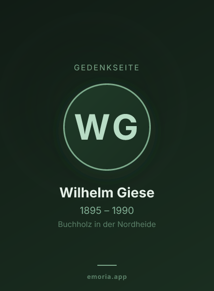 Gedenkportrait von Wilhelm Giese
