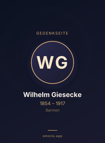 Gedenkportrait von Wilhelm Giesecke
