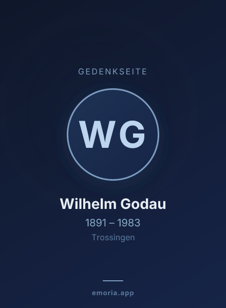Gedenkportrait von Wilhelm Godau