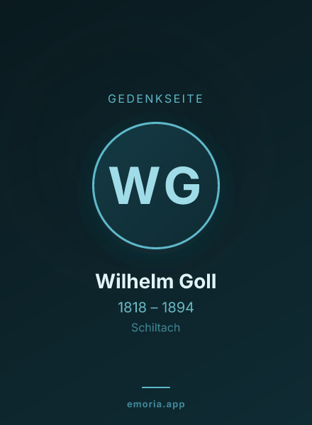 Gedenkportrait von Wilhelm Goll