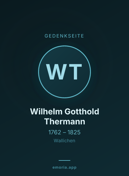 Gedenkportrait von Wilhelm Gotthold Thermann