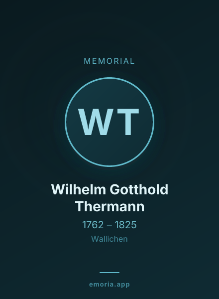 Memorial portrait of Wilhelm Gotthold Thermann