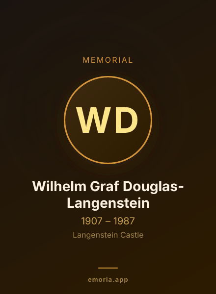 Memorial portrait of Wilhelm Graf Douglas-Langenstein