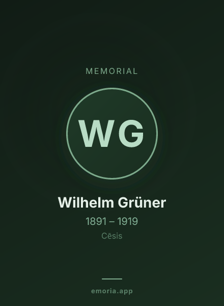 Memorial portrait of Wilhelm Grüner