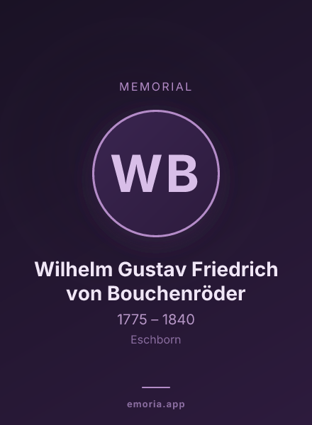 Memorial portrait of Wilhelm Gustav Friedrich von Bouchenröder