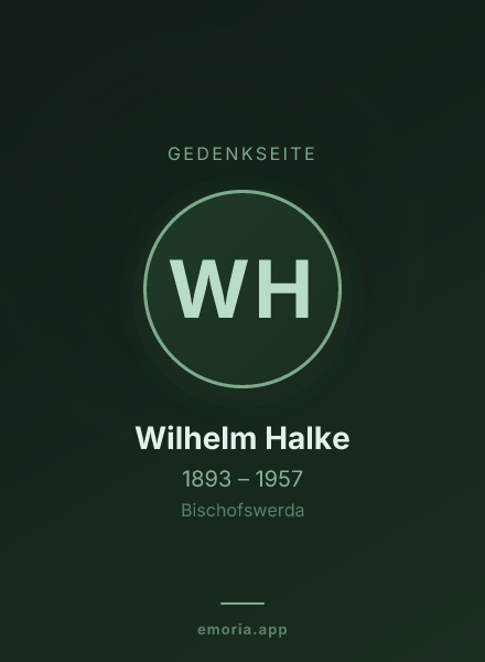 Gedenkportrait von Wilhelm Halke