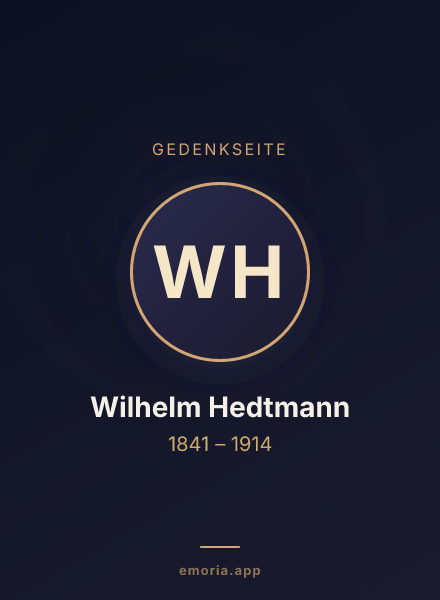 Gedenkportrait von Wilhelm Hedtmann