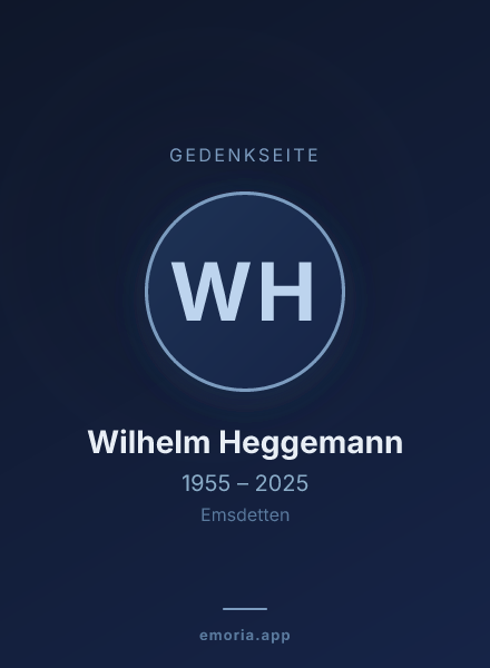Gedenkportrait von Wilhelm Heggemann