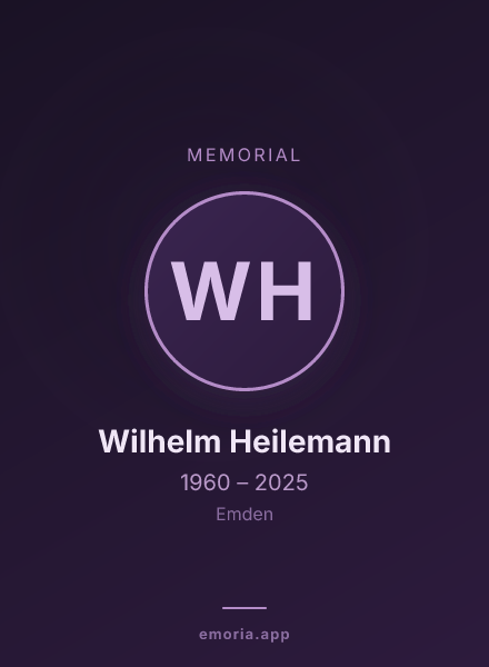 Memorial portrait of Wilhelm Heilemann