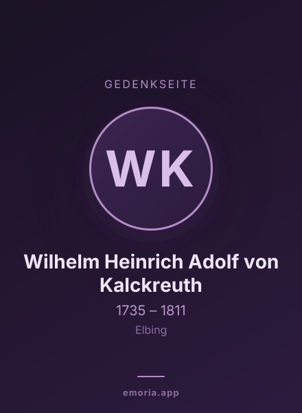 Gedenkportrait von Wilhelm Heinrich Adolf von Kalckreuth