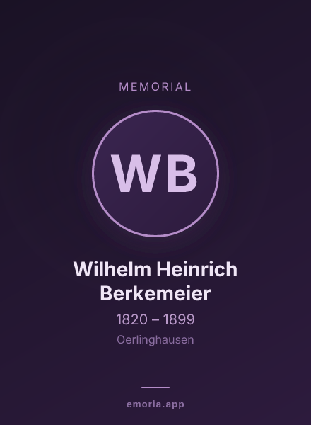 Memorial portrait of Wilhelm Heinrich Berkemeier