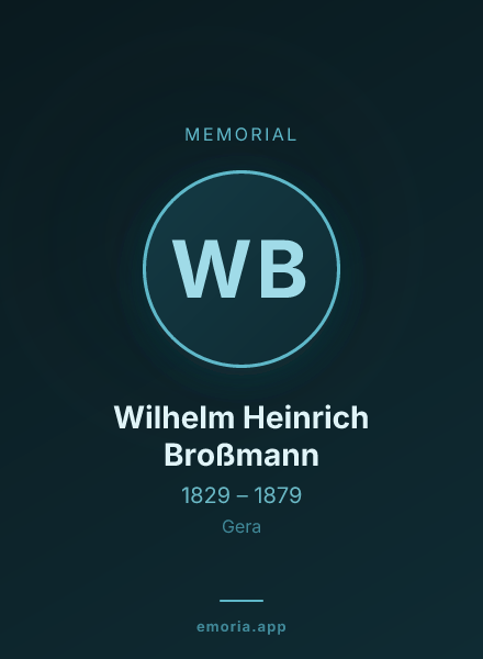Memorial portrait of Wilhelm Heinrich Broßmann