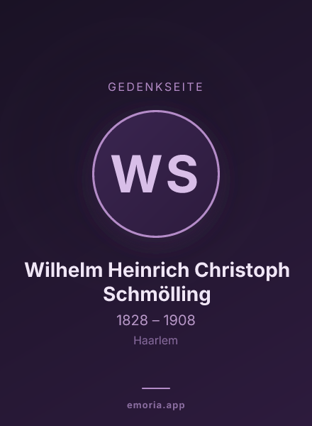 Gedenkportrait von Wilhelm Heinrich Christoph Schmölling