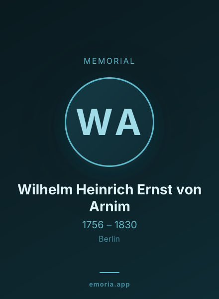 Memorial portrait of Wilhelm Heinrich Ernst von Arnim
