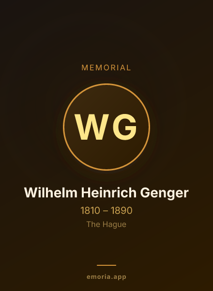 Memorial portrait of Wilhelm Heinrich Genger