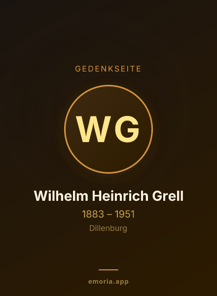 Gedenkportrait von Wilhelm Heinrich Grell