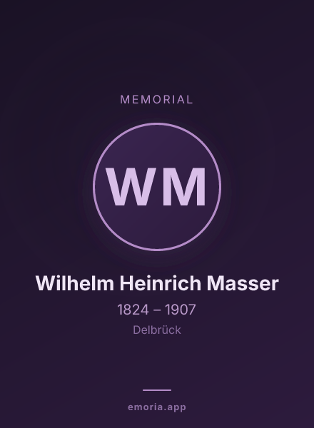 Memorial portrait of Wilhelm Heinrich Masser