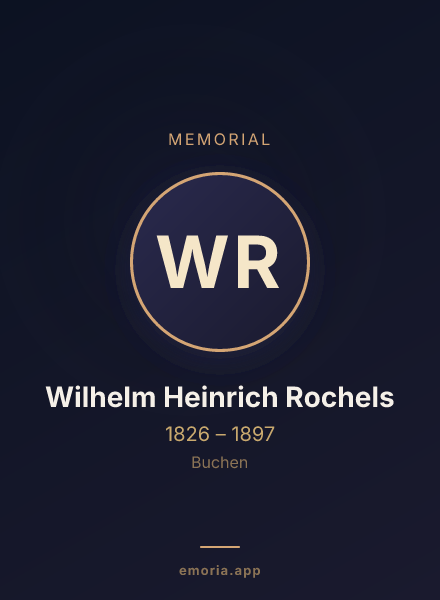 Memorial portrait of Wilhelm Heinrich Rochels