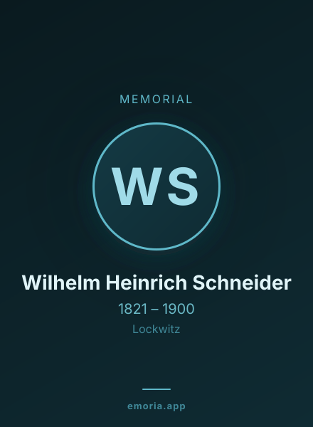 Memorial portrait of Wilhelm Heinrich Schneider