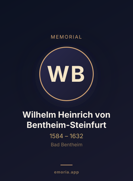 Memorial portrait of Wilhelm Heinrich von Bentheim-Steinfurt
