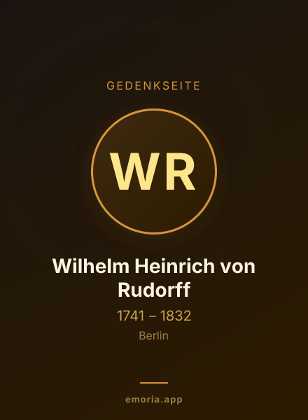 Gedenkportrait von Wilhelm Heinrich von Rudorff