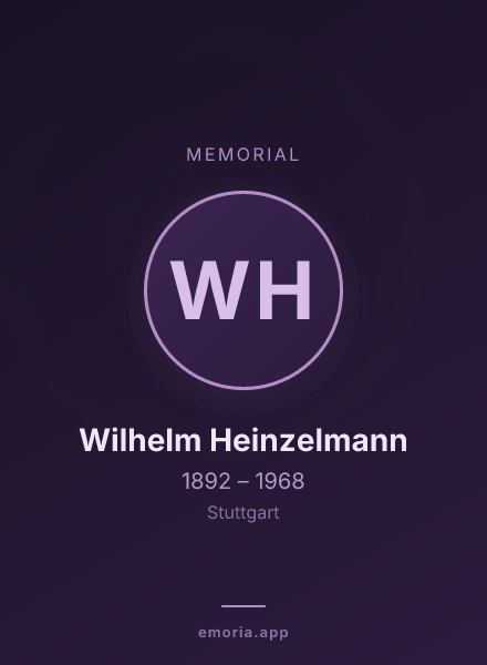 Memorial portrait of Wilhelm Heinzelmann