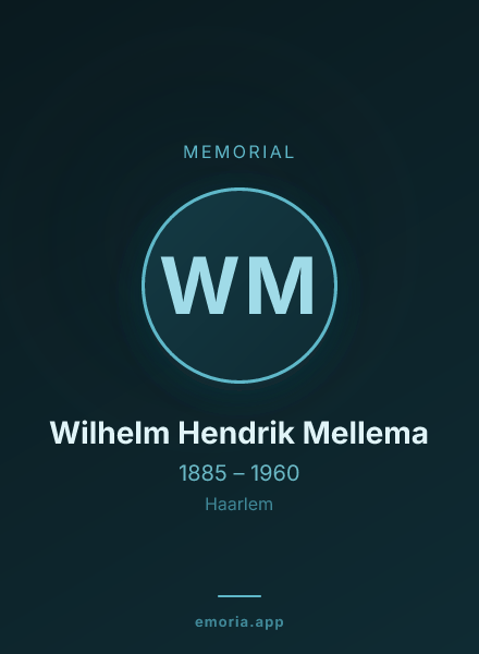 Memorial portrait of Wilhelm Hendrik Mellema