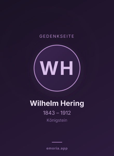 Gedenkportrait von Wilhelm Hering