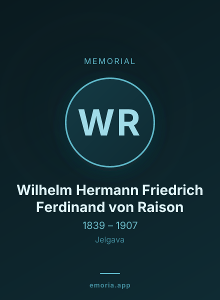 Memorial portrait of Wilhelm Hermann Friedrich Ferdinand von Raison