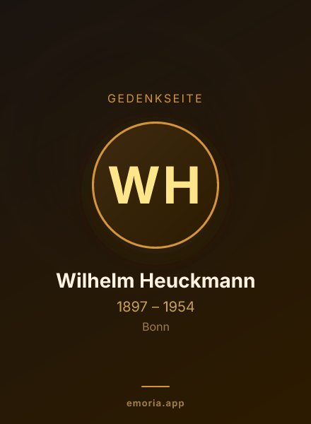 Gedenkportrait von Wilhelm Heuckmann