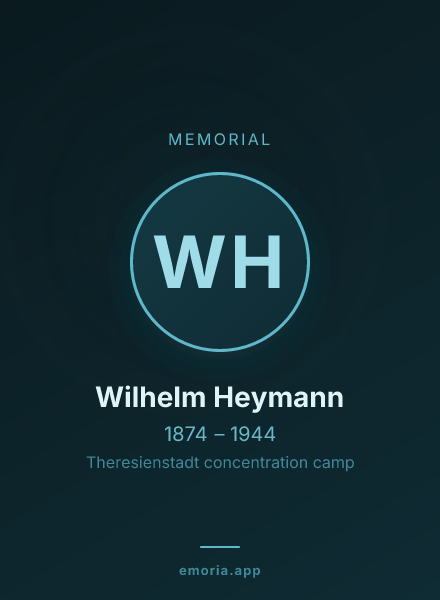 Memorial portrait of Wilhelm Heymann