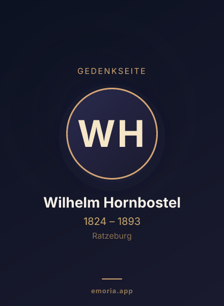 Gedenkportrait von Wilhelm Hornbostel