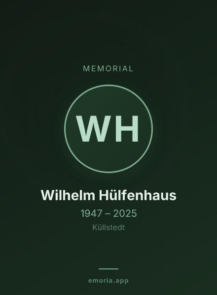 Memorial portrait of Wilhelm Hülfenhaus