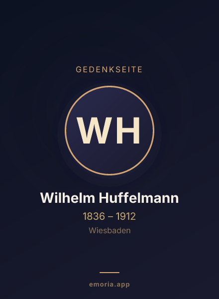 Gedenkportrait von Wilhelm Huffelmann