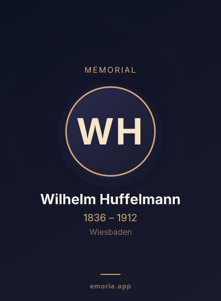 Memorial portrait of Wilhelm Huffelmann
