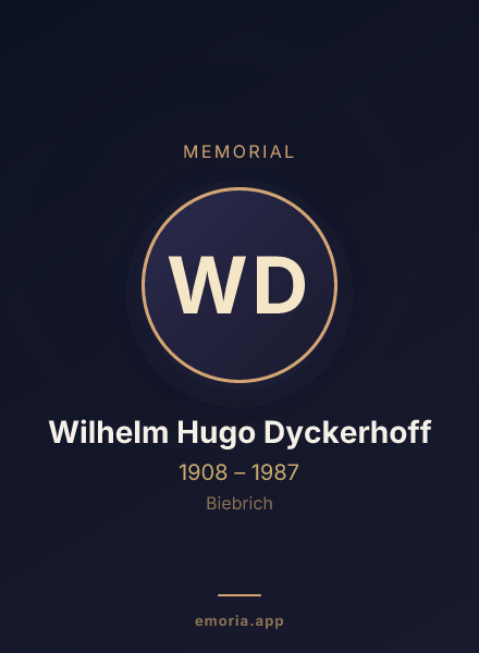 Memorial portrait of Wilhelm Hugo Dyckerhoff