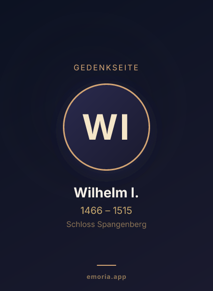 Gedenkportrait von Wilhelm I.