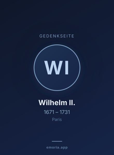 Gedenkportrait von Wilhelm II.
