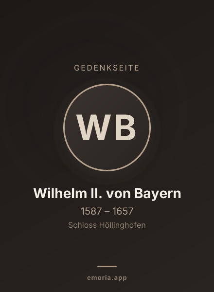 Gedenkportrait von Wilhelm II. von Bayern