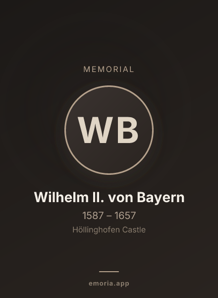 Memorial portrait of Wilhelm II. von Bayern