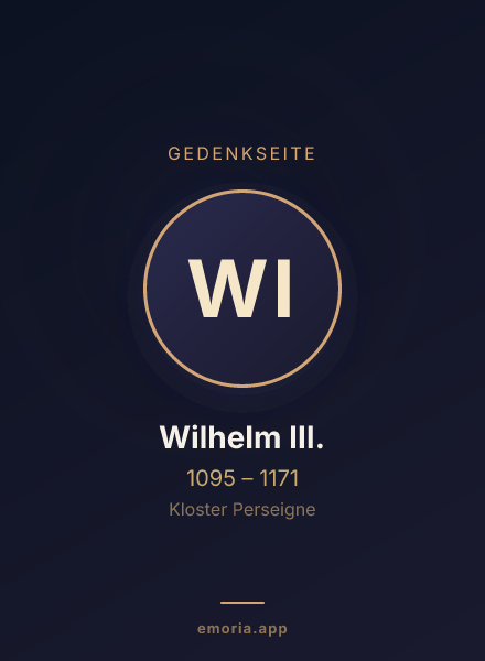 Gedenkportrait von Wilhelm III.
